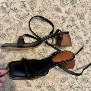 Black strappy sandals